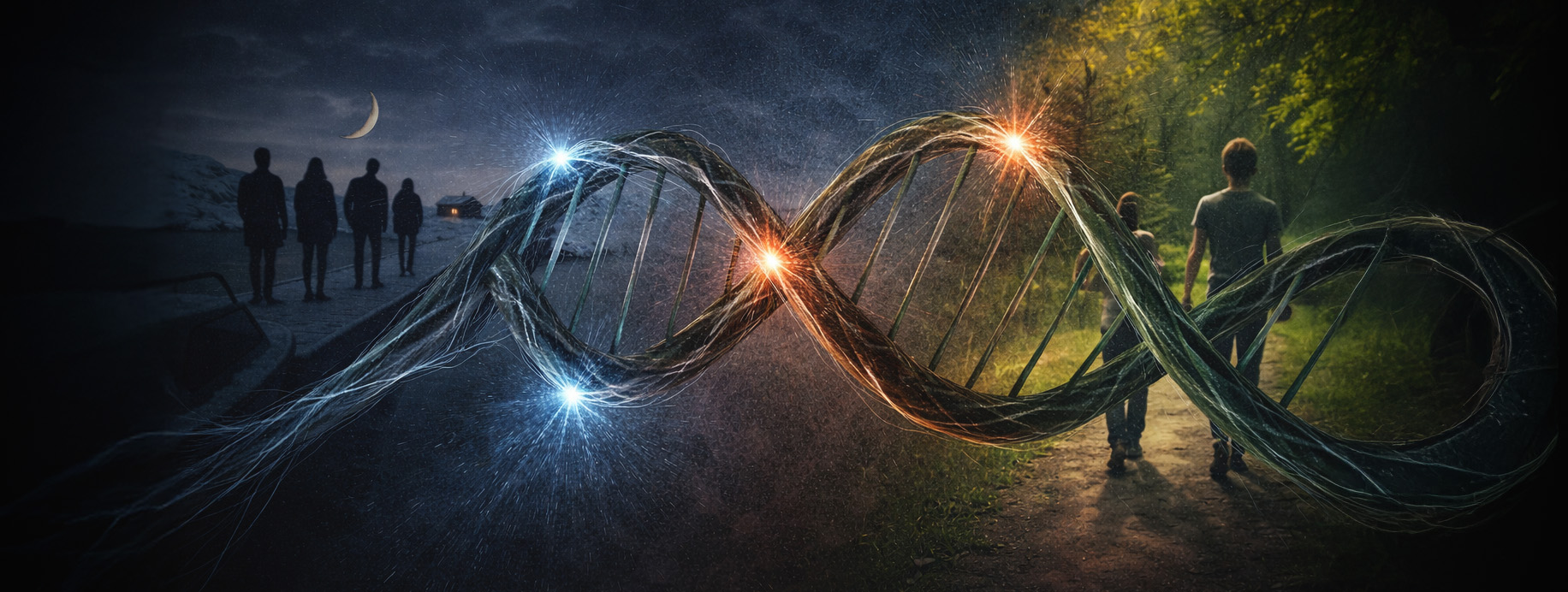 The duology’s narrative structure – two intertwined threads within the same timeframe